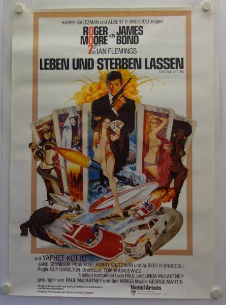 Live and let Die original release german double-panel movie poster